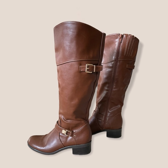 Alfani Fidoe Almond Toe Riding Boots 5.5 Brown - Picture 2 of 5